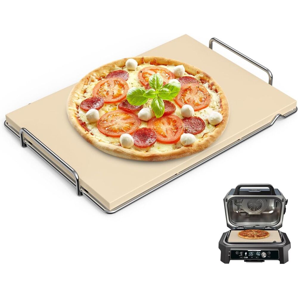 Pizza Stone Set for Ninja Woodfire OG800 OG900 Grill Oven Baking Stone Rack